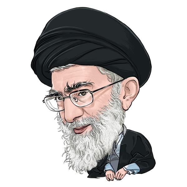 15 ژانویه 2020 کاریکاتور علی خامنه ای علی حسینی خامنه ای عالی ترین رهبر ایران فیلسوف ولی قانون ایران رئیس دولت رهبر دینی جمهوری اسلامی ایران است