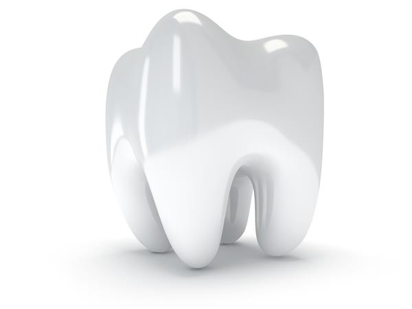 دندان جدا شده در زمینه سفید رندر سه بعدی مفهوم دندانپزشکی پزشکی سلامت