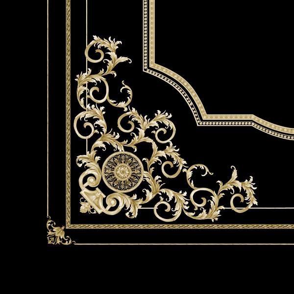 طراحی زیبا و تزیینی لوکس عناصر کلاسیک به سبک باروک روکوکو طراحی برای پوشش پارچه پارچه کاغذ بسته بندی