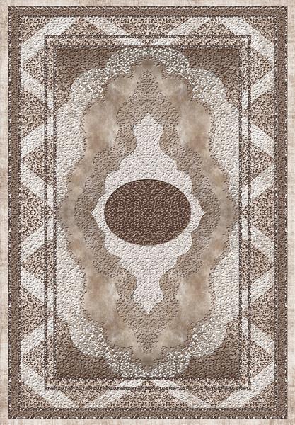 فرش موزاییک شرقی رنگارنگ با طرح هندسی سنتی عامیانه الگوی قاب حاشیه فرش