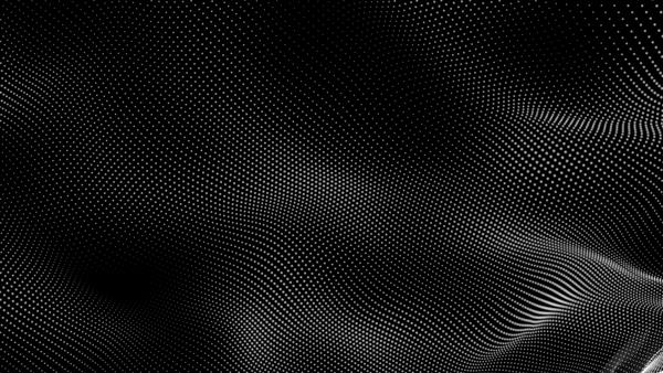پس زمینه بافت فناوری موج سیاه نقطه سفید مفهوم انتزاعی داده های بزرگ دیجیتال رندر سه بعدی