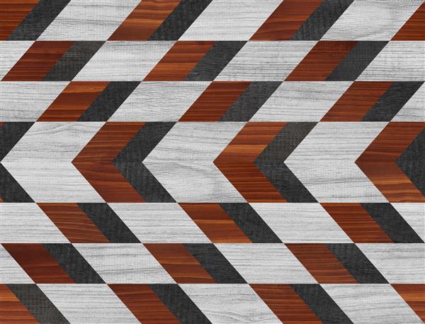 پس زمینه چوبی بدون درز با الگوی هندسی بافت کف پارکت رترو