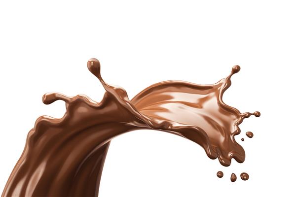 پاشیدن شکلات یا کاکائو تصویر سه بعدی