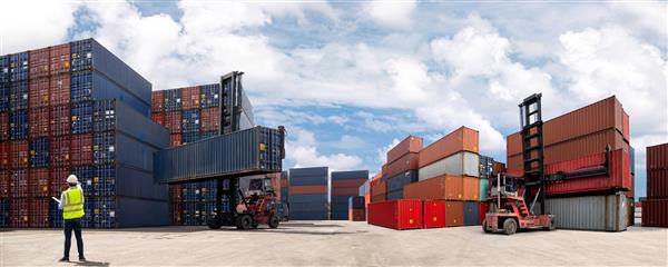 کشتی باری کانتینری برای صادرات واردات لجستیک