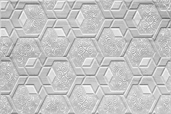 دکور دیوار طراحی کاشی دیوار دیجیتال تزئین کاشی دیوار روی سنگ مرمر برای دکوراسیون منزل تصویر سه بعدی را می توان برای کاغذ دیواری مشمع کف اتاق پارچه پس زمینه صفحه وب استفاده کرد - تصویر سه بعدی
