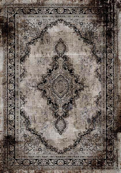 الگوی فرش قالی کشی پس زمینه سنگ مرمر زینتی هندسی رنگارنگ بافت پارچه فرش