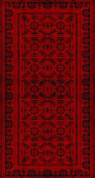 فرش قرمز ایرانی کثیف قرمز بافت سبک فرش پرنعمت خط قاب هندسی