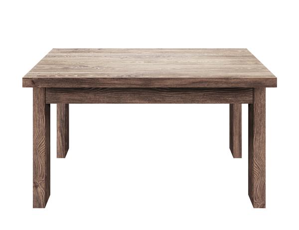 میز چوبی جدا شده در زمینه سفید