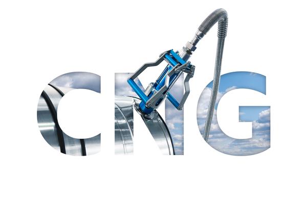 کتیبه مفهومی CNG - گاز طبیعی فشرده در زمینه سفید