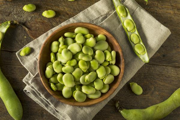 لوبیا سبز تازه ارگانیک خام آماده برای طبخ