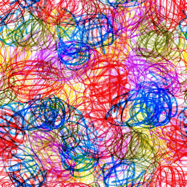 الگوی بدون درز با بافتی خلاقانه تصویر زمینه مداد رنگی خطوط مداد نقاشی های کودکان
