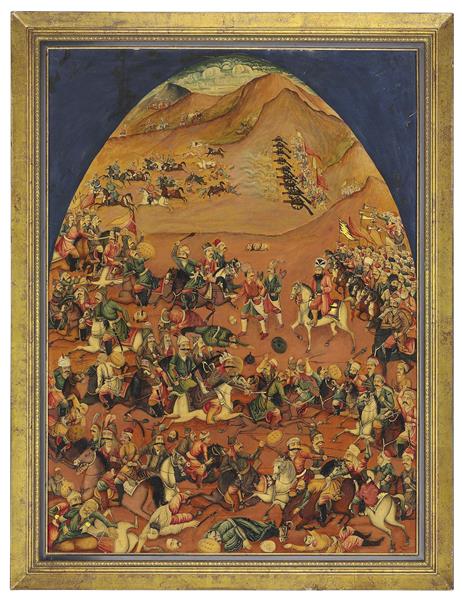 نگاره نادر شاه در نبرد چالدران