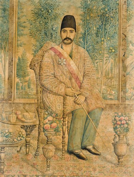 نقاشی پرتره میرزا علی‌ اصغر خان اتابک اعظم