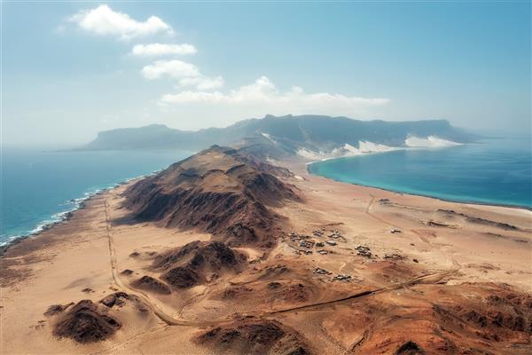 نوک شرقی جزیره سقطری یمن گرفته شده در نوامبر 2021 پس از پردازش با استفاده از براکتینگ نوردهی