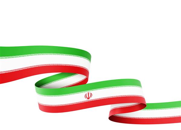 بنر روز استقلال طرح پرچم ایران با رنگ سفید جدا شده است