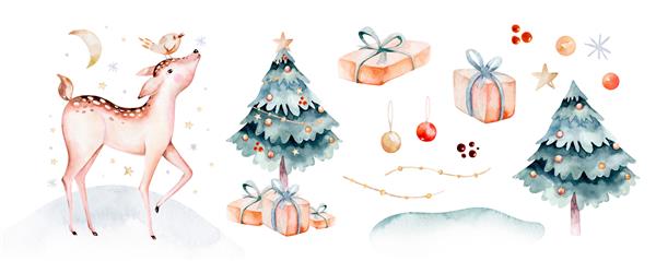 عکس درخت کریسمس کارتونی