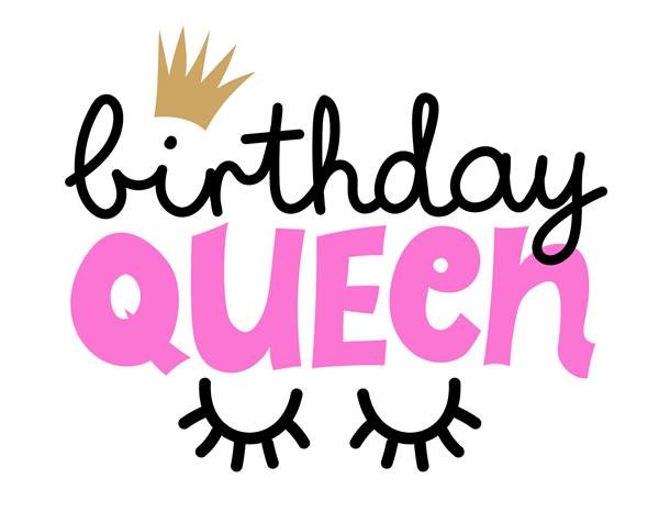ملکه تولد - لیبل برچسب هدیه متن شاهزاده ملکه تاپر برای کیک تولد مناسب برای رویه کیک تی شرت لباس لیوان پوستر پارچه هدیه ست نوزاد