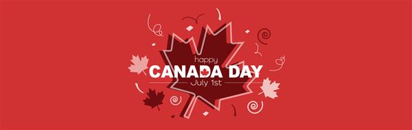 کارت تبریک روز کانادا طراحی مینیمال مدرن