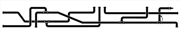 نماد لوله نماد اتصال لوله آب گاز خط لوله نفت تصویر برداری هنری کار لوله کشی