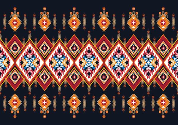 طراحی الگوی هندسی قومی انتزاعی برای کاغذ دیواری پس زمینه فرش لباس بسته بندی پارچه پوشش پارچه