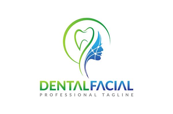 تصویر نماد نماد وکتور طراحی لوگوی دندان های دندان با جراحی صورت فن آوری صورت با ایمپلنت دندان ایده آل برای کسب و کار پزشکی بهداشتی آبگرم لوازم آرایشی ارائه دهنده خدمات سلامت زیبایی
