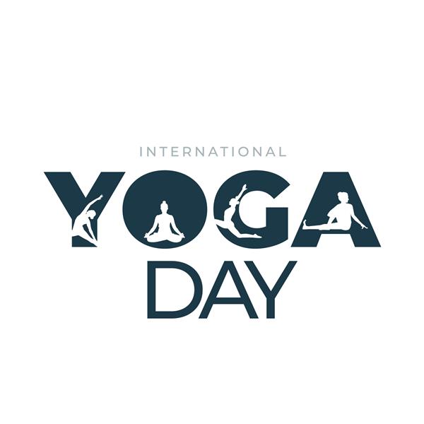 پوستر روز جهانی یوگا وضعیت بدن یوگا زنی در حال تمرین یوگا طراحی تصویر برداری