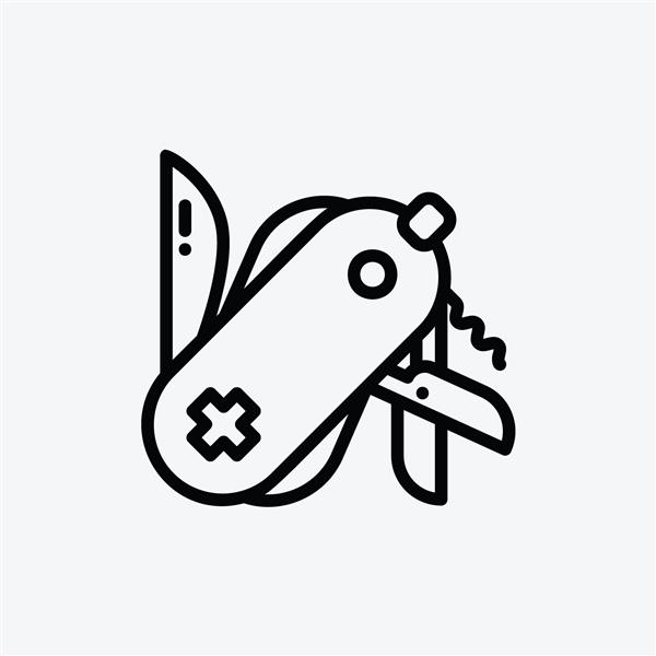 نماد ارتش سوئیس نماد ماجراجویی بازی های ایزوله در پس زمینه خاکستری روشن مناسب برای وب سایت وبلاگ لوگو طراحی گرافیکی رسانه های اجتماعی رابط کاربری برنامه موبایل