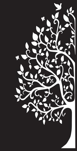 نیم درخت برش لیزری cnc تزئینی سیلوئت پرندگان نقاشی شابلون دکوراسیون دیوار داخلی خانه برش لیزری اکریلیک