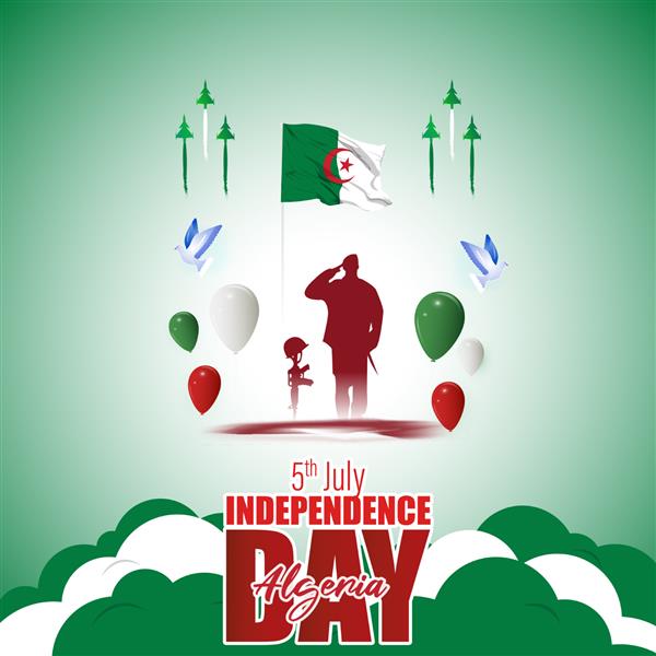 تصویر برداری برای روز استقلال الجزایر