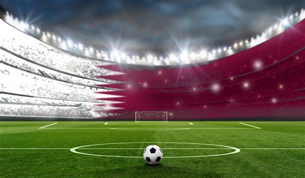 استادیوم فوتبال - پرچم قطر