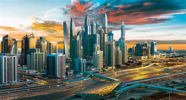دبی مارینا نماد ساحل جمیرا و شهر دبی امارات متحده عربی