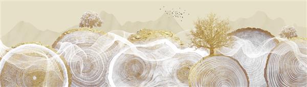 نمایش تصاویر سه بعدی از صحنه های طبیعی درختان پرندگان کوه ها