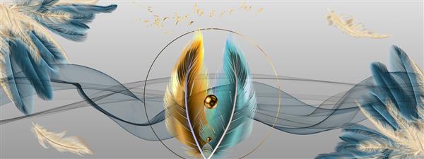 تصاویر سه بعدی از پرها گله های پرندگان