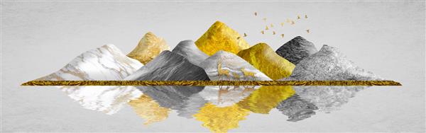 تصاویر سه بعدی از کوه ها پرندگان 
