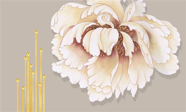 مد گل های دیواری هنر مدرن هنر گل نقاشی شده با دست می تواند برای تزئین دیوار کاغذ دیواری نقاشی های دیواری فرش آویزان کردن یک عکس استفاده شود