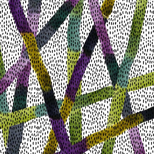 الگوی راه راه های رنگارنگ بافت آبرنگ پس زمینه انتزاعی نامنظم با بافت جوهر تصویر قلم مو نقاشی شده با دست با رنگ های پاییزی