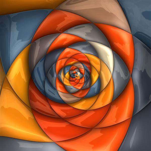 رندر سه بعدی اثر هنری ترکیبی با گل پفکی براق