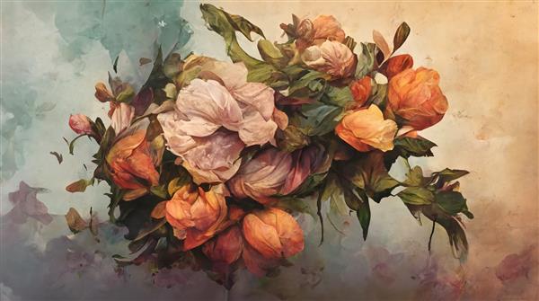 تصویر شطرنجی از طوطی‌های رمانتیک برگ‌های گرمسیری و گل‌های عجیب و غریب الگوی گل استوایی در یک گل وحشی آکواریلی به سبک آبرنگ برای الگوی لفاف‌دار بافت پس‌زمینه اثر هنری سه بعدی
