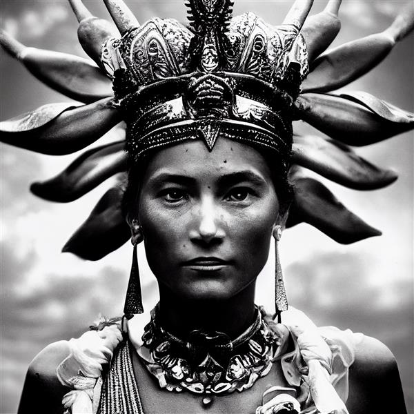 پرتره زن هندی بومی آمریکا