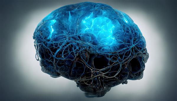 مفهوم یک مدل سه بعدی از تصویر سه بعدی مغز انسان