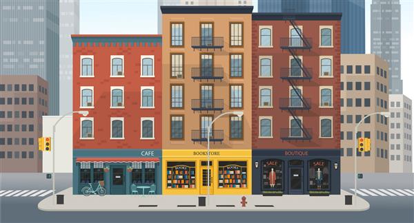 خانه های شهرسازی با فروشگاه بوتیک کافه کتابفروشی