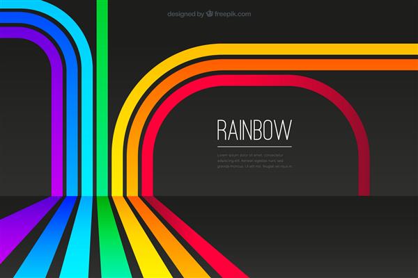 پس زمینه رنگین کمان رنگارنگ