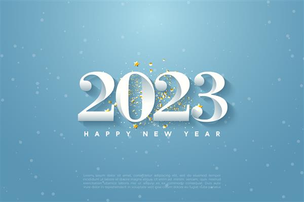 سال نو 2023 با رنگ سفید با جلوه مبارک