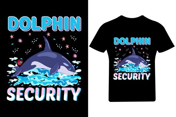 طرح تی شرت امنیتی دلفین طرح تی شرت دلفین