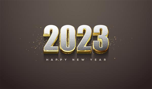 بنر پوستر تبریک جشن سال نو شماره طلایی 2023 2023