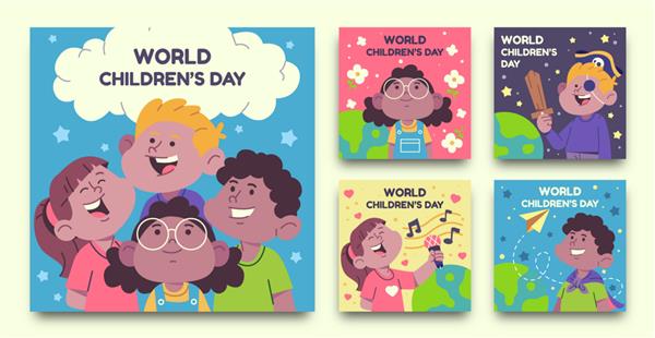 مجموعه پست های اینستاگرام روز جهانی کودک تخت