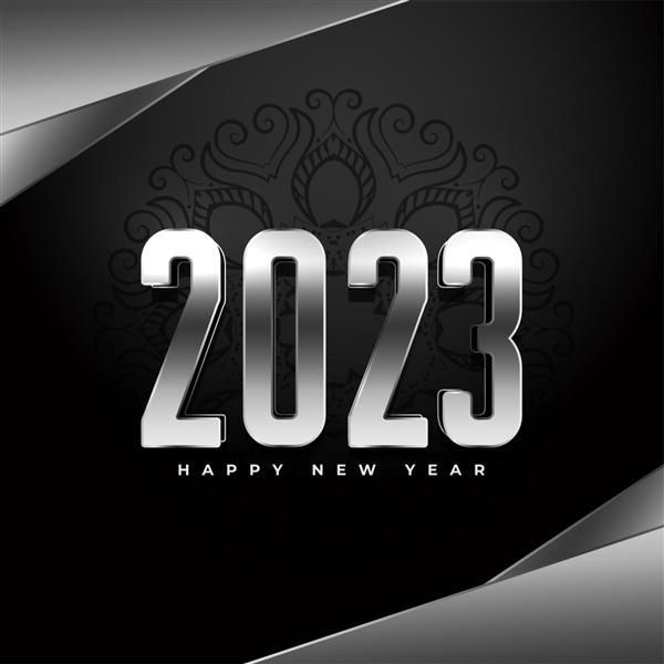 پس زمینه درخشان سال نو مبارک 2023