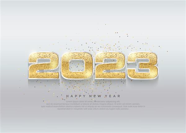سال نو 2023 براق با شماره های طلایی لوکس مبارک