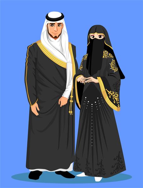 عروس عربستانی با لباس مشکی