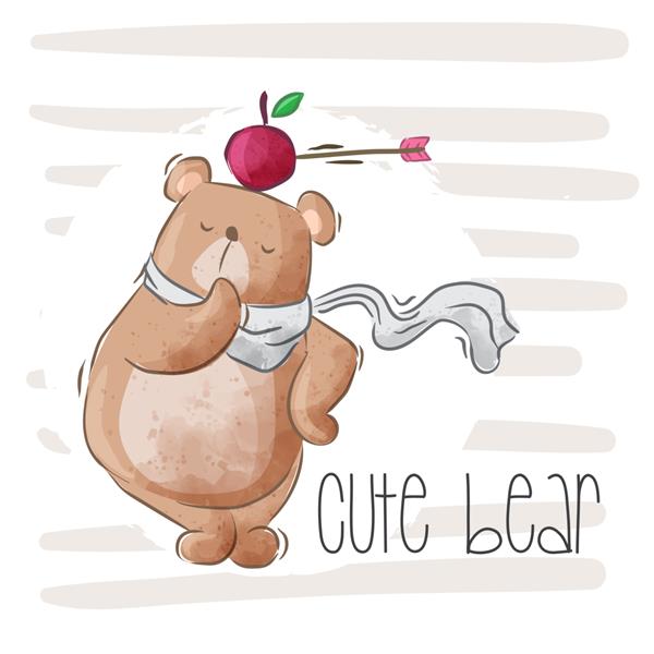 تصویر بچه خرس ناز برای بچه ها-وکتور